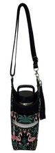 Load image into Gallery viewer, Flamingos and Palms Crossbody Water Bottle Bag w/Cell Phone Pouch, Zipper Pocket and Key Fob