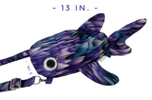 Load image into Gallery viewer, Purple Streaks Shark Crossbody Bag
