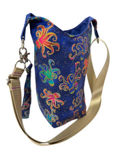 Load image into Gallery viewer, Colorful Octopus Crossbody Water Bottle Bag w/Cell Phone Pouch, Zipper Pocket and Key Fob