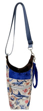 Load image into Gallery viewer, Sharks & Friends Crossbody Water Bottle Bag w/Cell Phone Pouch, Zipper Pocket and Key Wristlet