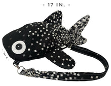Load image into Gallery viewer, Large Black and Grey Shark Backpack