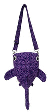 Load image into Gallery viewer, Purple Polka Dots Shark Crossbody Bag