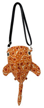 Load image into Gallery viewer, Orange Hibiscus Shark Crossbody Bag