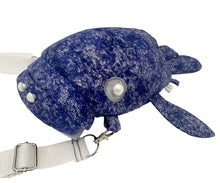 Load image into Gallery viewer, Blue/Silver Shimmer Manatee Crossbody Bag