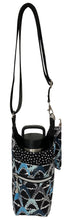 Load image into Gallery viewer, Hungry Sharks Crossbody Water Bottle Bag w/Cell Phone Pouch, Zipper Pocket and Key Fob