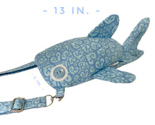 Load image into Gallery viewer, Blue Hearts Shark Crossbody Bag