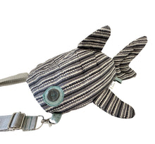 Load image into Gallery viewer, Grey Striped Shark Crossbody Bag
