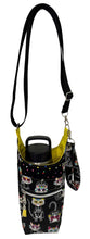 Load image into Gallery viewer, Halloween Cats Crossbody Water Bottle Bag w/Cell Phone Pouch, Zipper Pocket and Key Fob