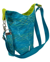 Load image into Gallery viewer, Mermaid Tails Crossbody Water Bottle Bag w/Cell Phone Pouch, Zipper Pocket and Key Wristlet