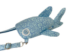 Load image into Gallery viewer, Blue Hearts Shark Crossbody Bag
