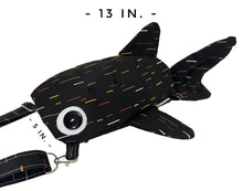 Load image into Gallery viewer, Colorful Stripes Shark Crossbody Bag
