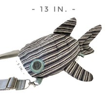 Load image into Gallery viewer, Grey Striped Shark Crossbody Bag
