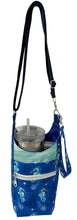 Load image into Gallery viewer, Seahorses Crossbody Water Bottle Bag w/Cell Phone Pouch, Zipper Pocket and Key Fob