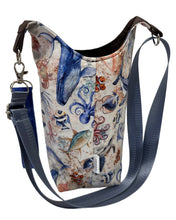 Load image into Gallery viewer, Sharks & Friends Crossbody Water Bottle Bag w/Cell Phone Pouch, Zipper Pocket and Key Wristlet