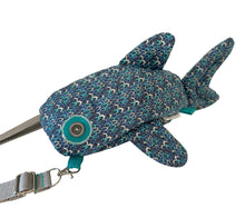 Load image into Gallery viewer, Blue Scales Shark Crossbody Bag