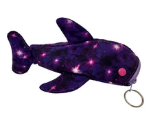 Load image into Gallery viewer, Purple Stars Small Shark Pouch with Clip