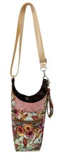 Load image into Gallery viewer, Hummingbirds Crossbody Water Bottle Bag w/Cell Phone Pouch, Zipper Pocket and Key Wristlet