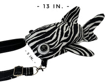 Load image into Gallery viewer, Zebra Shark Crossbody Bag
