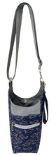 Load image into Gallery viewer, Neon Sharks Crossbody Water Bottle Bag w/Cell Phone Pouch, Zipper Pocket and Key Wristlet