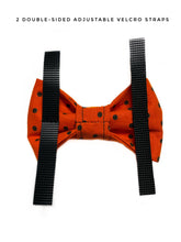 Load image into Gallery viewer, Black and Orange Dog Bow Tie