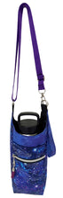 Load image into Gallery viewer, Majestic Whales Crossbody Water Bottle Bag w/Cell Phone Pouch, Zipper Pocket and Key Fob
