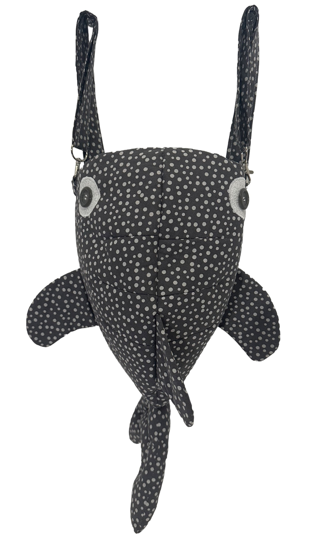 Large Grey With White Spots Shark Backpack