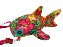 Load image into Gallery viewer, Tropical Hibiscus Shark Crossbody Bag
