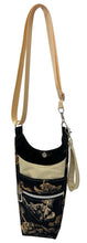 Load image into Gallery viewer, Anglerfish Crossbody Water Bottle Bag w/Cell Phone Pouch, Zipper Pocket and Key Wristlet
