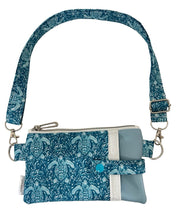 Load image into Gallery viewer, Teal Turtles Cell Phone Sling Bag
