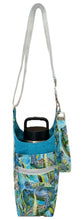 Load image into Gallery viewer, Blue Sea Turtles Crossbody Water Bottle Bag w/Cell Phone Pouch, Zipper Pocket and Key Fob
