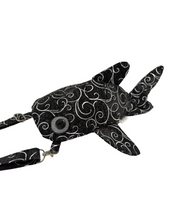 Load image into Gallery viewer, Silver Swirls Shark Crossbody Bag
