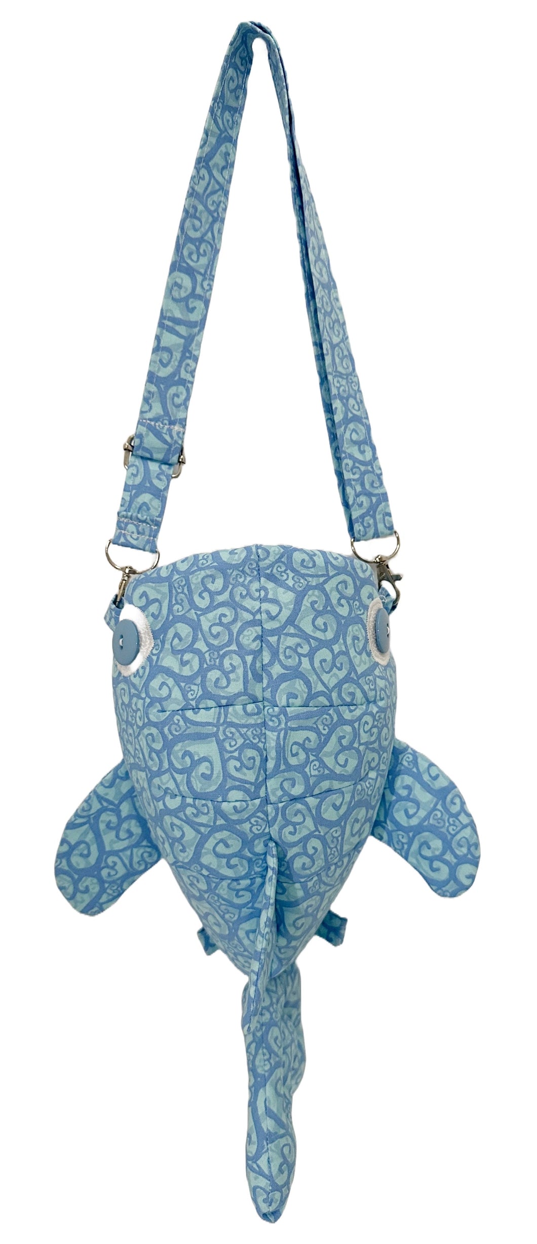 Blue Hearts Shark Crossbody Bag