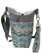 Load image into Gallery viewer, Tails Crossbody Water Bottle Bag w/Cell Phone Pouch, Zipper Pocket and Key Wristlet
