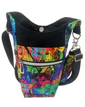 Load image into Gallery viewer, Pack of Pups Crossbody Water Bottle Bag w/Cell Phone Pouch, Zipper Pocket and Key Wristlet

