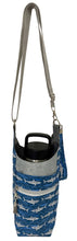 Load image into Gallery viewer, Great White Sharks Crossbody Water Bottle Bag w/Cell Phone Pouch, Zipper Pocket and Key Fob
