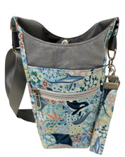 Load image into Gallery viewer, Sealife Crossbody Water Bottle Bag w/Cell Phone Pouch, Zipper Pocket and Key Wristlet

