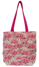 Load image into Gallery viewer, Flamingo Canvas Lined Tote Bag
