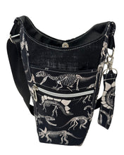 Load image into Gallery viewer, Dino Fossils Crossbody Water Bottle Bag w/Cell Phone Pouch, Zipper Pocket and Key Wristlet
