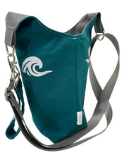 Load image into Gallery viewer, Perfect Ocean Circle Crossbody Water Bottle Bag w/Cell Phone Pouch, Zipper Pocket and Key Wristlet
