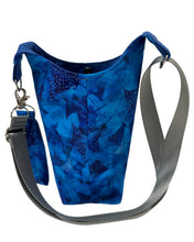 Load image into Gallery viewer, Deep Blue Eagle Rays Crossbody Water Bottle Bag w/Cell Phone Pouch, Zipper Pocket and Key Wristlet

