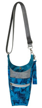 Load image into Gallery viewer, Light Blue Eagle Rays Crossbody Water Bottle Bag w/Cell Phone Pouch, Zipper Pocket and Key Wristlet
