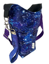 Load image into Gallery viewer, Majestic Whales Crossbody Water Bottle Bag w/Cell Phone Pouch, Zipper Pocket and Key Fob
