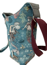 Load image into Gallery viewer, Mermaid Wishes Crossbody Water Bottle Bag w/Cell Phone Pouch, Zipper Pocket and Key Fob
