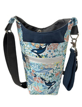 Load image into Gallery viewer, Orca’s &amp; More Crossbody Water Bottle Bag w/Cell Phone Pouch, Zipper Pocket and Key Fob
