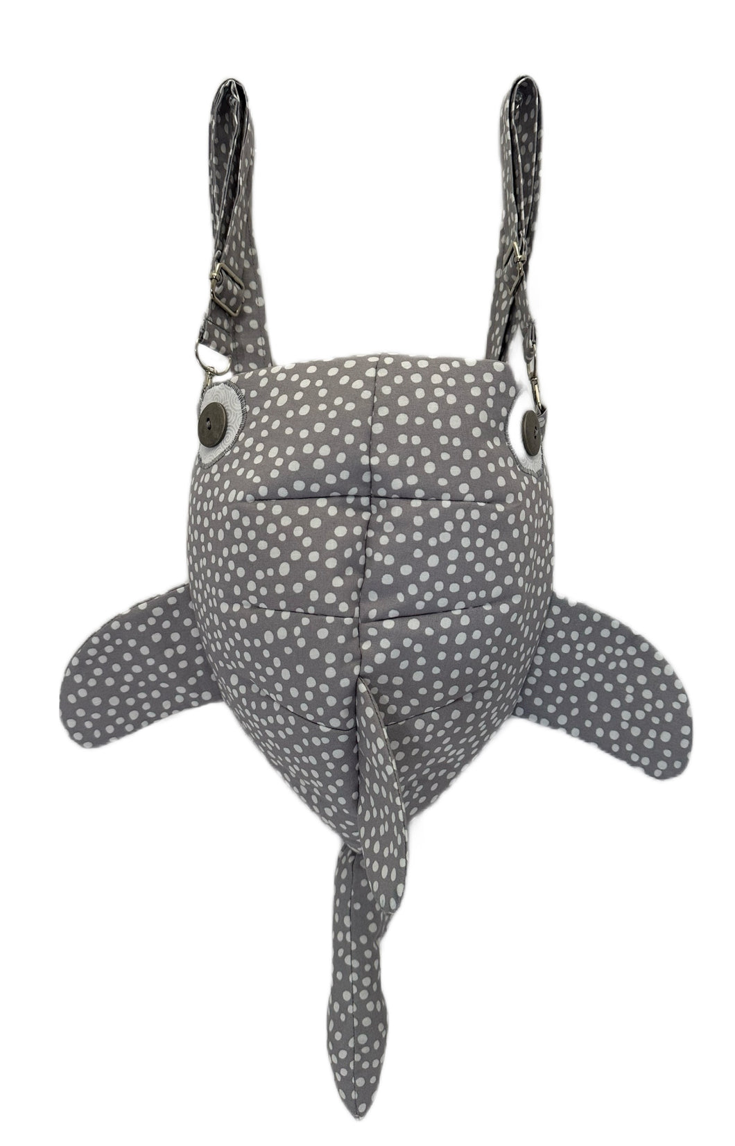 Large Grey and White Spotted Shark Backpack/Crossbody Bag