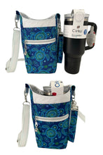 Load image into Gallery viewer, Tanya’s Custom XL Turtle Water Bottle Bag w/Matching Key Fob
