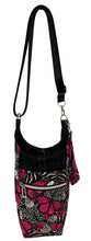 Load image into Gallery viewer, Beautiful Butterflies Crossbody Water Bottle Bag w/Cell Phone Pouch, Zipper Pocket and Key Wristlet
