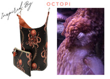 Load image into Gallery viewer, *Vinyl Octopus Crossbody Water Bottle Bag w/Change Purse
