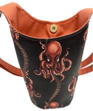 Load image into Gallery viewer, *Vinyl Octopus Crossbody Water Bottle Bag w/Change Purse
