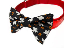 Load image into Gallery viewer, Ghosts and Pumpkins Dog Bow Tie

